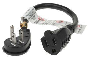 SF Cable, 1ft Ultra Low Profile Angle NEMA 5-15P to 5-15R with 12 inches 16/3 AWG SJT
