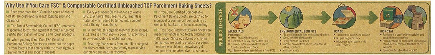 If You Care Unbleached Baking Paper In Sheets, 24-Count Boxes (Pack of 12) N2