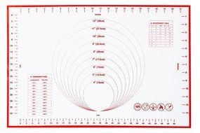 ME.FAN&trade; Silicone Pastry Mat With Measurements - 23&rsquo;&rsquo;x15&rsquo;&rsquo; Non-Stick Cookie Sheet - Full Sticks to Countertop Silicone...