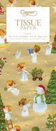 Entertaining with Caspari The Spirit of Christmas Gold Tissue Paper, Package of 4 Sheets
