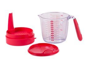 Premium Gravy Separator and Measuring Bowl With Step Measurements 2-in-1 N2