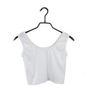AIMTOPPY Women Tight Crop Top Skinny O-Neck T-Shirts Sports Dance Short Vest (L, Black) N11