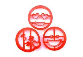 3-Pack Emoji Cookie Cutter