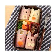 Witkey 5 Pcs ! Bento Accessories Bears Seals Bunny Chick Bear Shape DIY Rice Ball Mould Korean Laver Take Boarder...