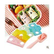 Witkey 5 Pcs ! Bento Accessories Bears Seals Bunny Chick Bear Shape DIY Rice Ball Mould Korean Laver Take Boarder... N3