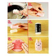 Witkey 5 Pcs ! Bento Accessories Bears Seals Bunny Chick Bear Shape DIY Rice Ball Mould Korean Laver Take Boarder... N5