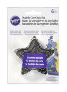 Wilton 417-2584 6-Piece Nesting Fondant Double Sided Cut Out Cutters, Star N3