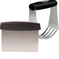 EIALA Stainless Steel Baking Pastry Dough Blender &amp; Scraper Cutter Set (Stainless Steel)
