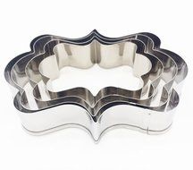 Plaque Frame Cookie Cutter, KOOTIPS 4 Pcs/Set Oval Frame Plaque Fancy Oval Stainless Steel Cookie Cutter N2
