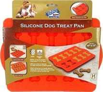 Hugs Pet Products Silicone Bake or Freeze Dog Treat Pan, Dog Bone Shapes N5