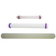 KurtzyTM Set Of 3 Smooth Rolling Pins- 23cm/33cm/50cm- With Guide Rings For Cake Decorating, Icing