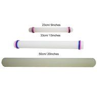 KurtzyTM Set Of 3 Smooth Rolling Pins- 23cm/33cm/50cm- With Guide Rings For Cake Decorating, Icing N3