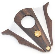 Mrs. Brog Cigar Cutter - ZebraWood and Stainless Steel - Cut and Lock system