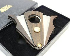 Mrs. Brog Cigar Cutter - ZebraWood and Stainless Steel - Cut and Lock system N3