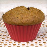 Silicone Cupcake Liners - Set Of 12 Premium Orange Muffin Baking-Cups In Storage Container. N11