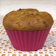 Silicone Cupcake Liners - Set Of 12 Premium Orange Muffin Baking-Cups In Storage Container. N19
