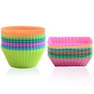 CHICHIC 24 Pack Silicone Baking Cups, Cupcake Holder Set, Cupcake Liners, Baking Molds, Cake Muffin Cups, NonStick...