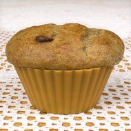 Silicone Cupcake Liners - Set Of 12 Premium Orange Muffin Baking-Cups In Storage Container. N45