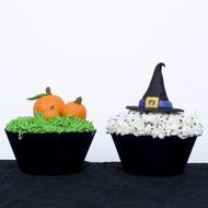 Silicone Cupcake Liners - Set Of 12 Premium Orange Muffin Baking-Cups In Storage Container. N51