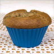 Silicone Cupcake Liners - Set Of 12 Premium Orange Muffin Baking-Cups In Storage Container. N61