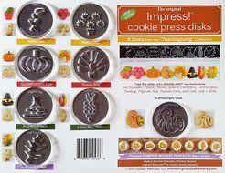 Thanksgiving 8 Disk Set for Cookie Presses (SIZE P disks for presses that came with PLASTIC disks) N2
