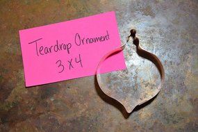 Vintage Teardrop Christmas Tree Ornament Cookie Cutter N2
