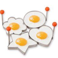 Guestway Egg Pancake Ring Molds Kitchen Cooking Tool Safe Stainless Steel 304 Fun Breakfast 4PCS
