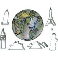 Landmarks Tin Cookie Cutter 6 Pc Set L1875