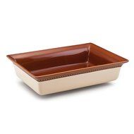 Paula Deen Signature Dinnerware Southern Gathering 9-Inch by 13-Inch Stoneware Baker, Chestnut