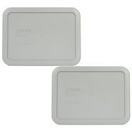 Pyrex 7210-PC Grey Rectangle 3 Cup (750mL) Plastic Storage Cover (4-Pack) N4