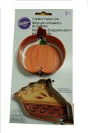 Wilton 2 Piece Cookie Cutter Set Pumpkin and Pie