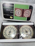 Vintage Springfield Haddonfield Weather Duo For Desk or Wall Thermometer Barometer Made in USA Instrument NO.... N2