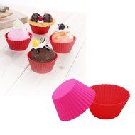 Hippih Silicone Baking Cup Reusable Cupcake Liners,Food Grade Muffin Cups(Heart molds,24 Packs) N3