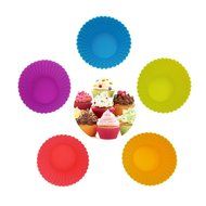 Hippih Silicone Baking Cup Reusable Cupcake Liners,Food Grade Muffin Cups(Heart molds,24 Packs) N4