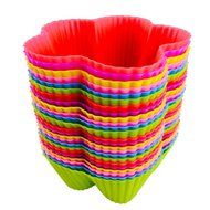 Hippih Silicone Baking Cup Reusable Cupcake Liners,Food Grade Muffin Cups(Heart molds,24 Packs) N6