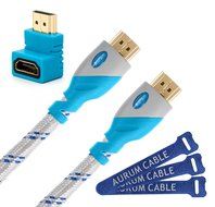 Aurum Cables Ultra Series HD14BB50FTNB-N 26 AWG High Speed HDMI Cable CL3 Rated for In-wall Installation, Supports... N9