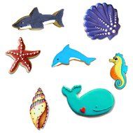 BeBeFun Stainless Steel Cookie Cutter/ Fondant Cutter/ Fruit Cutter. Cup Cake Decoration Tools 7Pcs Set. Shark... N2