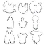 BeBeFun Stainless Steel Cookie Cutter/ Fondant Cutter/ Fruit Cutter. Cup Cake Decoration Tools 7Pcs Set. Shark... N4