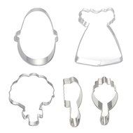 BeBeFun Stainless Steel Cookie Cutter/ Fondant Cutter/ Fruit Cutter. Cup Cake Decoration Tools 7Pcs Set. Shark... N7