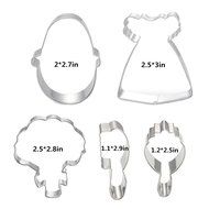 BeBeFun Stainless Steel Cookie Cutter/ Fondant Cutter/ Fruit Cutter. Cup Cake Decoration Tools 7Pcs Set. Shark... N9