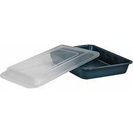 Baker's Secret Basics Premium Nonstick 13"x9 " Cook 'N Carry Cake Pan with Lid