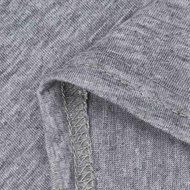 AIMTOPPY Women Lace Stitching Three-Quarter Sleeve Round Neck Tops Shirt Blouse (L, Gray) N10
