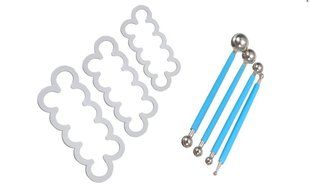 3Pcs/Set Cake Decorating Gumpaste Sugar Craft Easiest Rose Ever Cutter Fondant Cookie Cutter Rose Flower Maker...