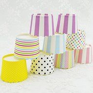 Gabkey 100pcs Random Colorful Premium Greaseproof Cupcake Paper Liners No Muffin Pan Needed Cupcakes Papers N3