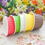 Gabkey 100pcs Random Colorful Premium Greaseproof Cupcake Paper Liners No Muffin Pan Needed Cupcakes Papers N8