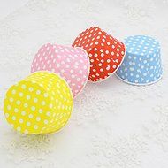 Gabkey 100pcs Random Colorful Premium Greaseproof Cupcake Paper Liners No Muffin Pan Needed Cupcakes Papers N9