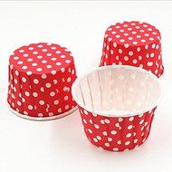 Gabkey 100pcs Random Colorful Premium Greaseproof Cupcake Paper Liners No Muffin Pan Needed Cupcakes Papers N11