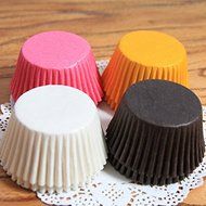 Gabkey 100pcs Random Colorful Premium Greaseproof Cupcake Paper Liners No Muffin Pan Needed Cupcakes Papers N18