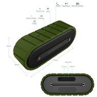 Mrice Campers 2.0 Bluetooth Wireless Waterproof Speaker with Microphone, 6W output (Black) N12