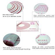 Polkar Silicone Pastry Mat With Measurements,FDA Approved and BPA Free,Standard Size 23.6X15.7 inch,Non-slip Sheet... N4